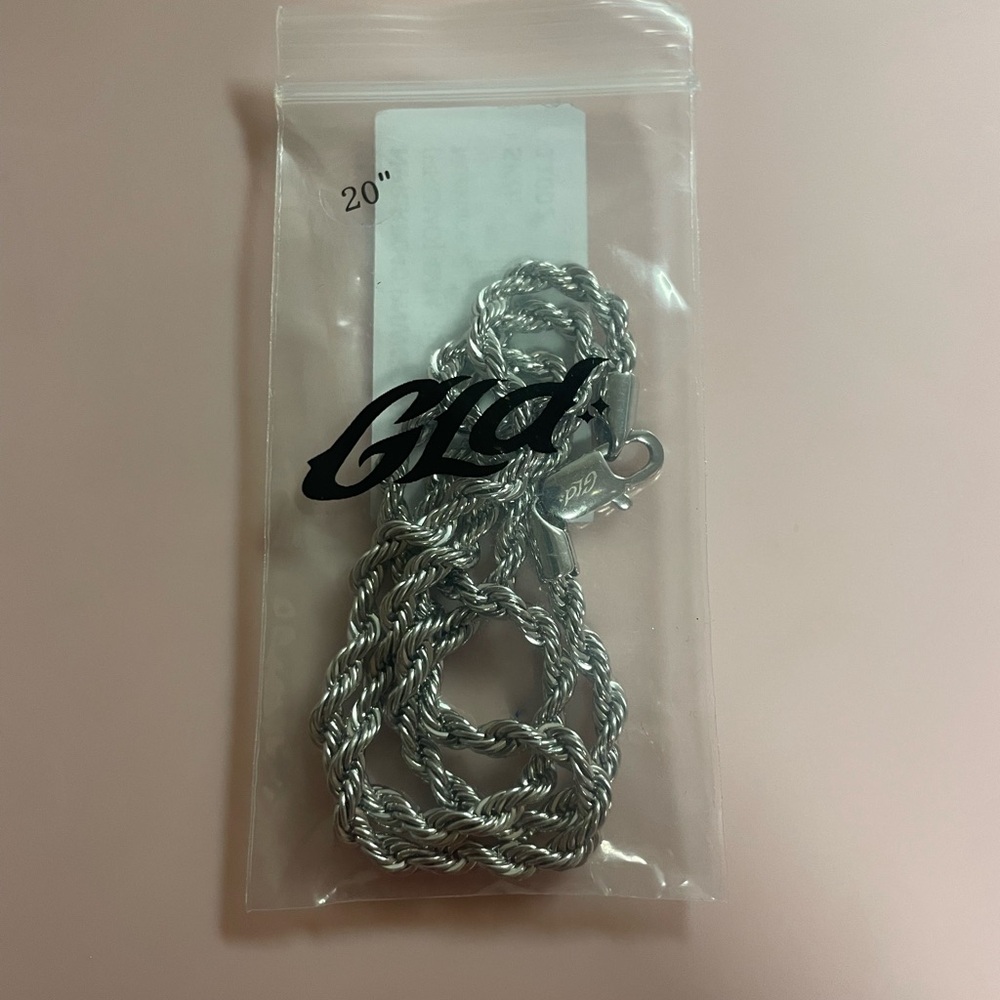 Gold Rope chain in white gold 20inch